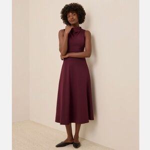 Pact Fit And Flare Cowl Neck Dress W5H Windsor Wine Size: Medium